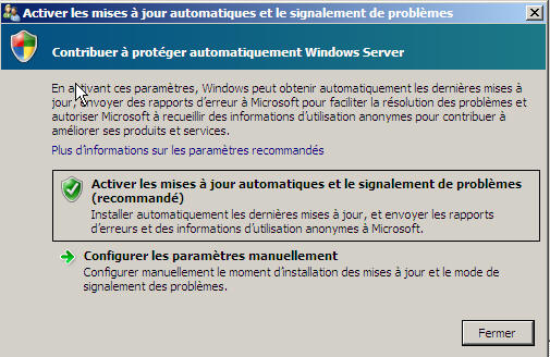 Windows Server 2008 - mise a jour