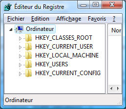 Regedit : arborescence