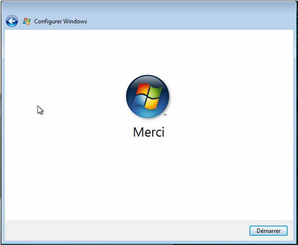 Windows Vista - Installation - Merci