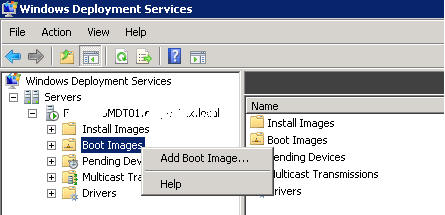 WDS import boot image
