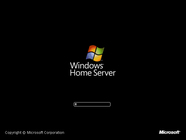 Windows Home Server boot
