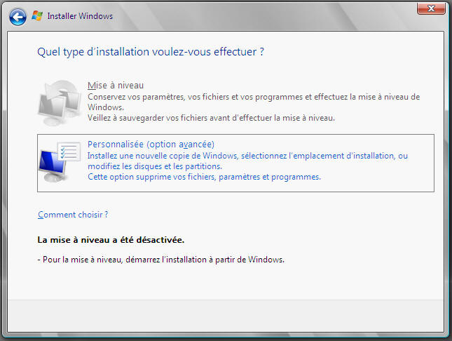 Windows Server 2008 - type installation