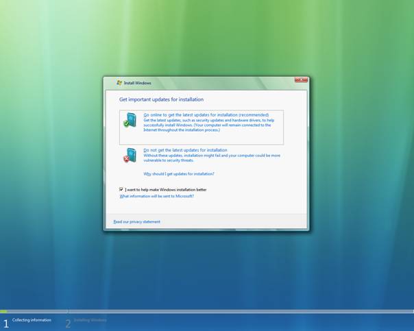 Windows Vista - Installation - Recherche des mises  jour
