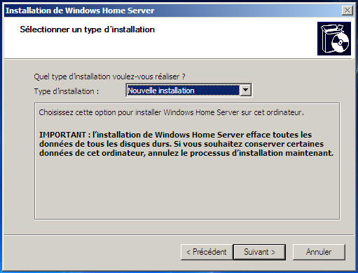 Windows Home Server type installation