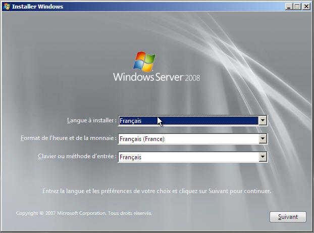 Windows Server 2008 - installation